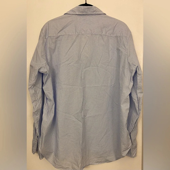 Frank & Eileen Eileen Button Down Long Sleeve Blue Polka Dot Size Small - Picture 6 of 7